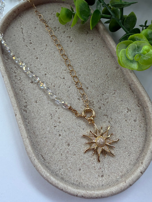 Crystal Sun Necklace