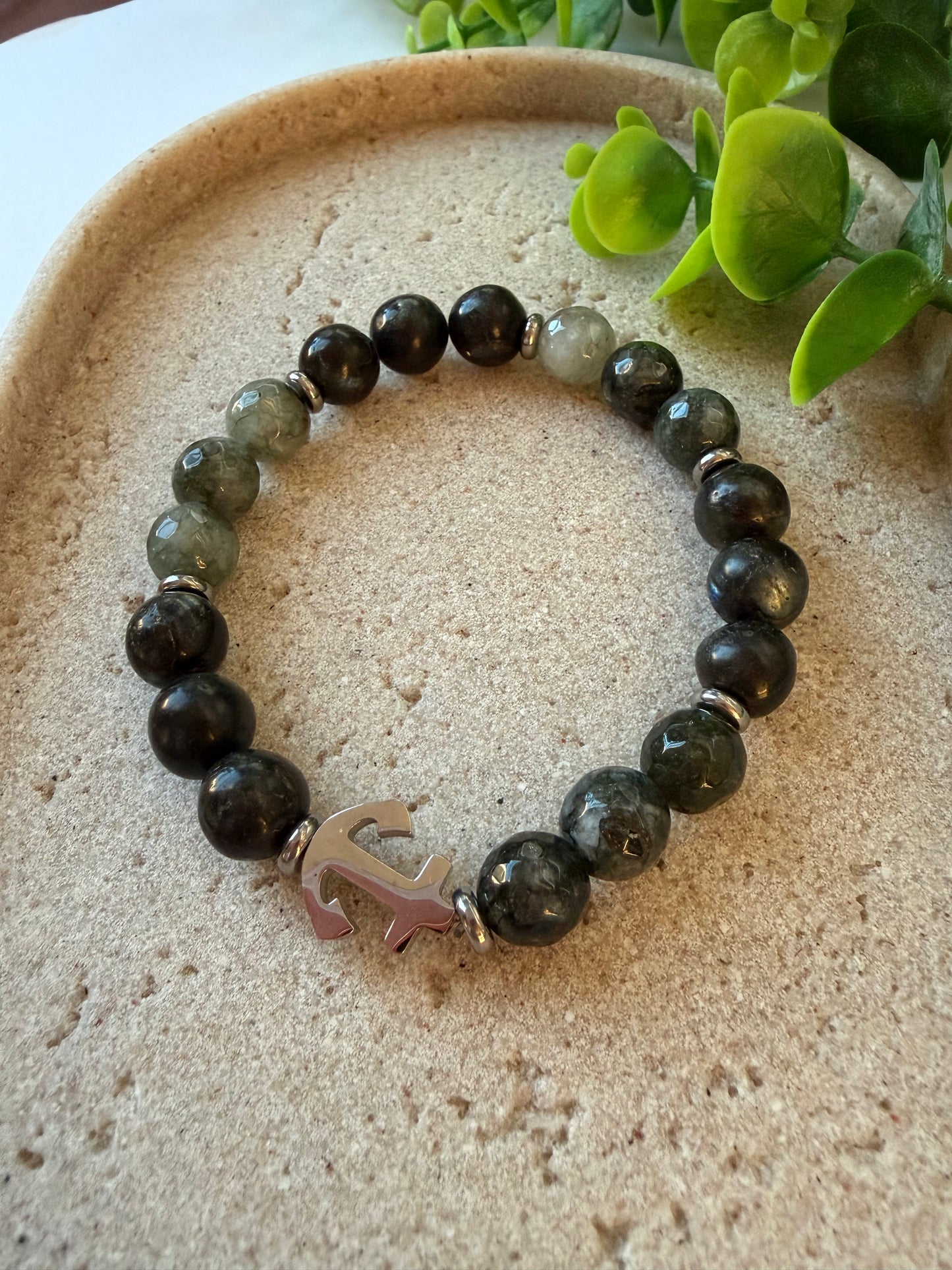 Black and Silver Agate