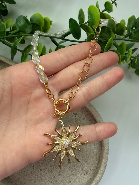 Crystal Sun Necklace